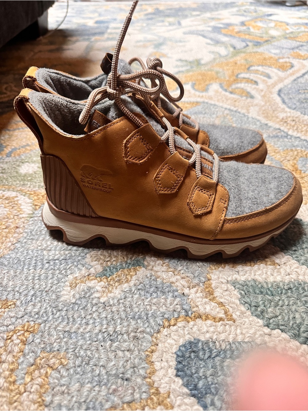 Sorel Womens Brown and Gray Waterproof Hiking Boots